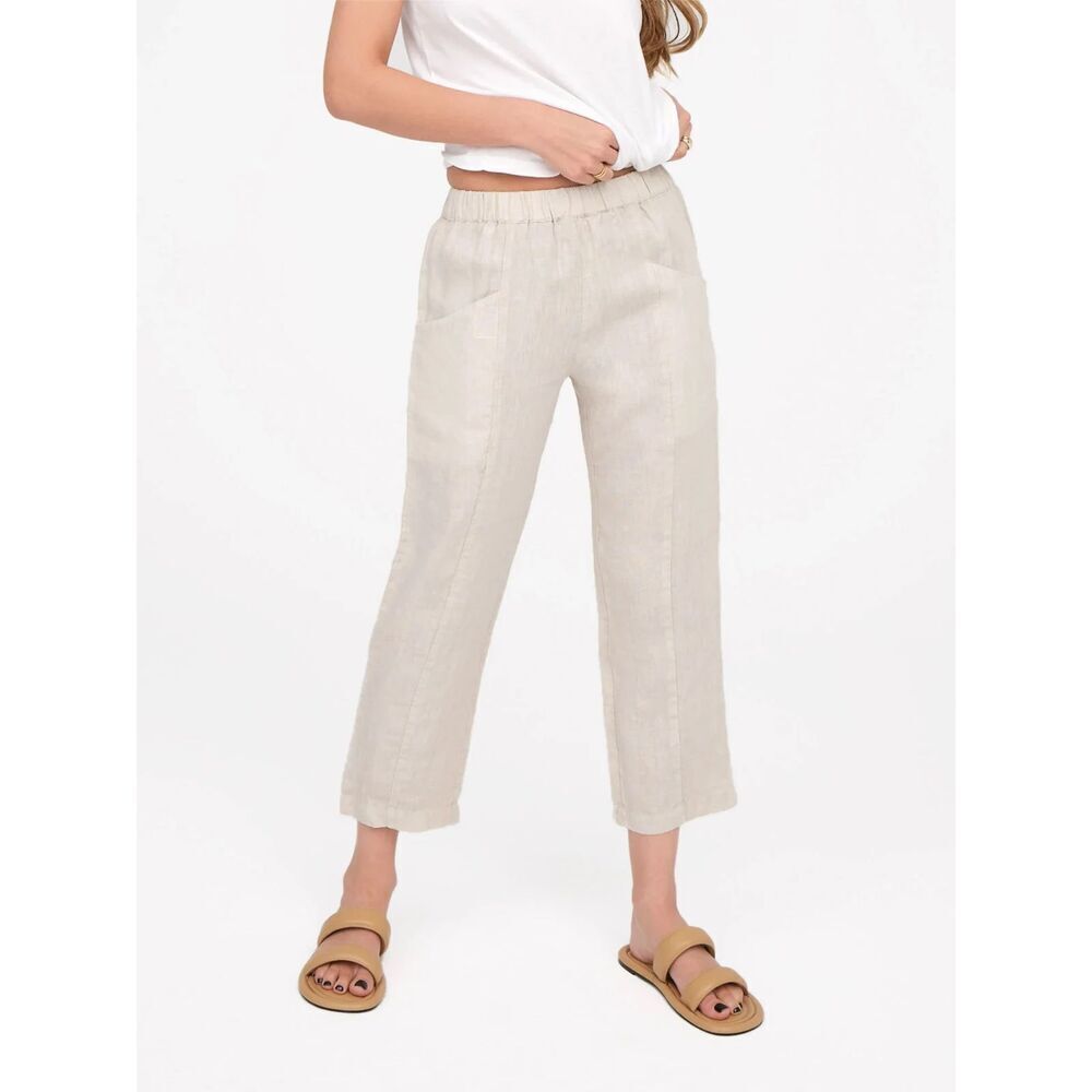 MATE the Label Linen High Waisted Pant in Natural